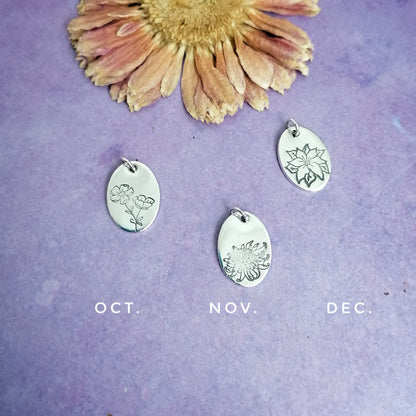 Birth Month Flower Necklace