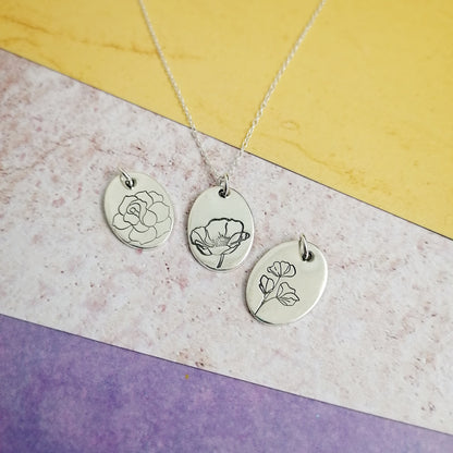 Birth Month Flower Necklace