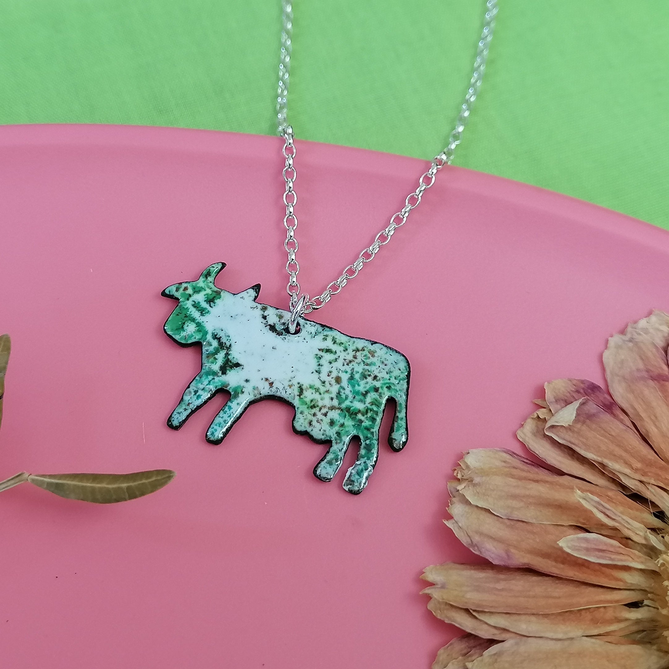 Sterling silver sale cow necklaces