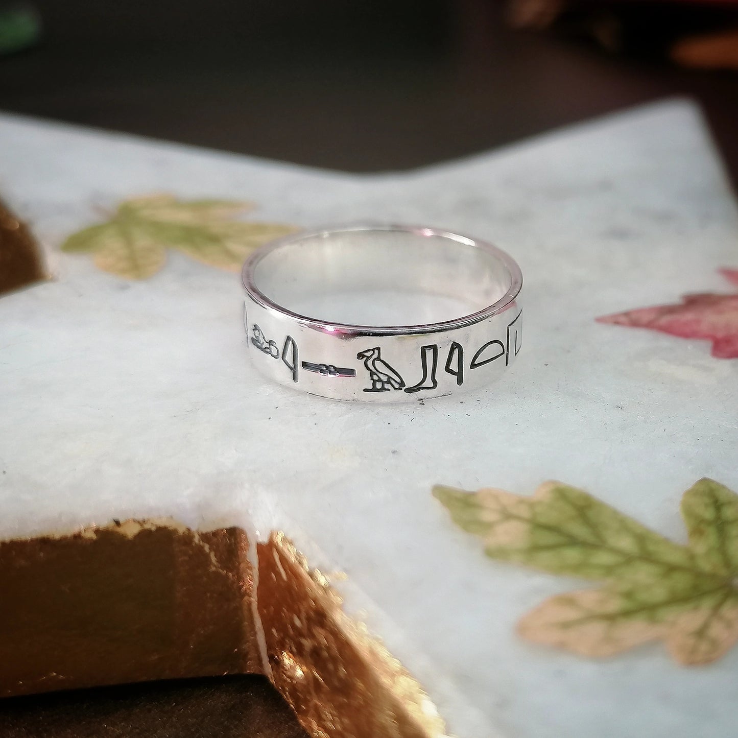 Personalised Egyptian Hieroglyphics Ring