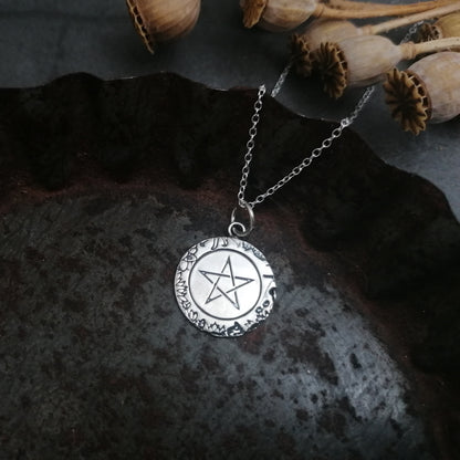 Floral Pentagram Necklace