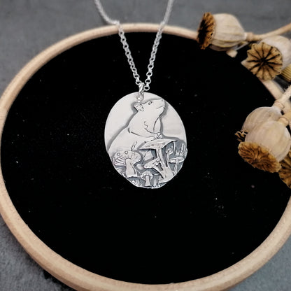 Rat With Mushrooms Necklace