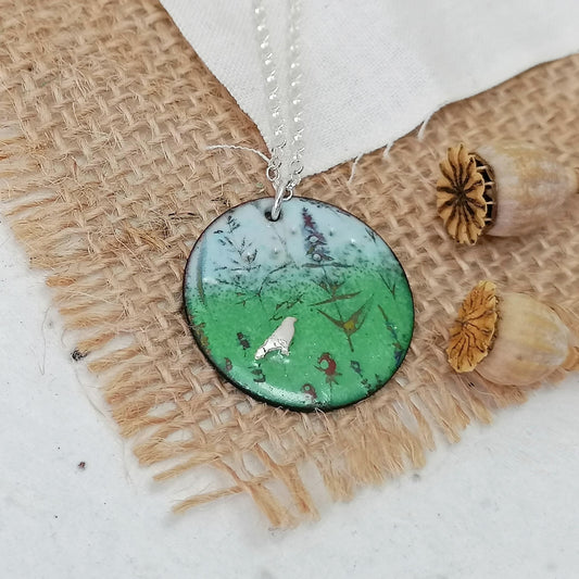 Among The Wildflowers Crow Necklace