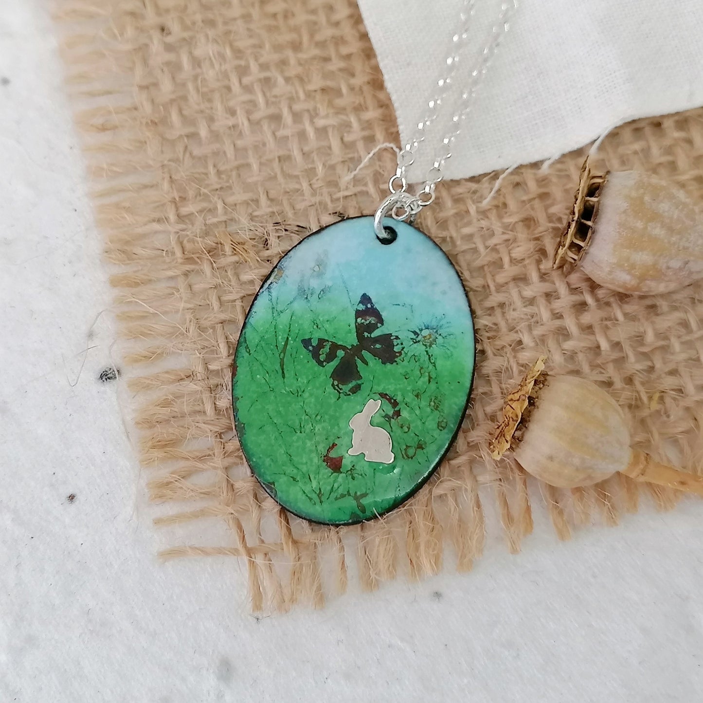 Among The Wildflowers Rabbit Necklace