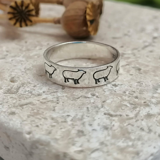 Sheep Sterling Silver Ring