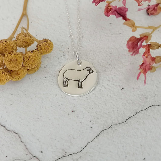 Sheep Outline Necklace