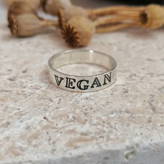Vegan Sterling Silver Ring