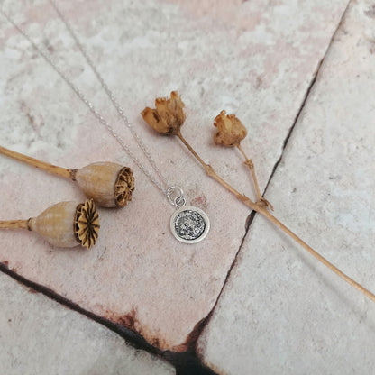 Full Moon Sterling Silver Necklace