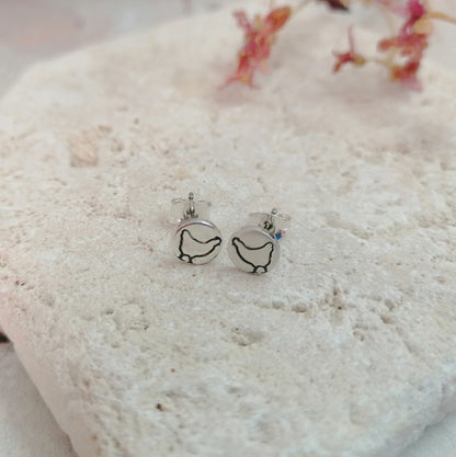 Chicken Stud Earrings