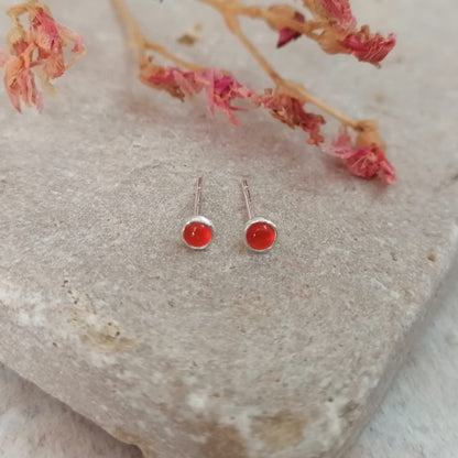 Carnelian Stud Earrings