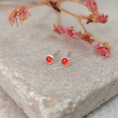 Carnelian Stud Earrings