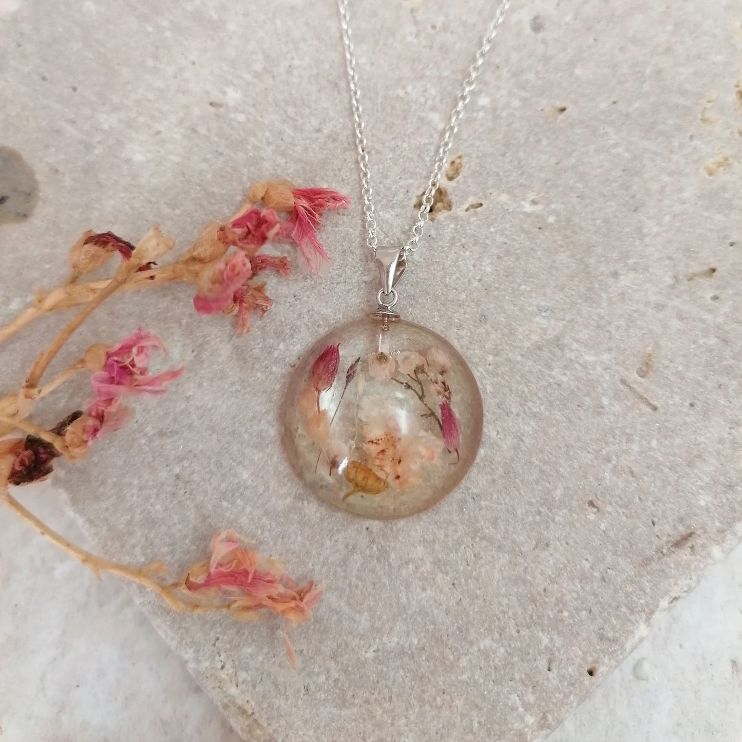 Delicate Real Flower Necklace