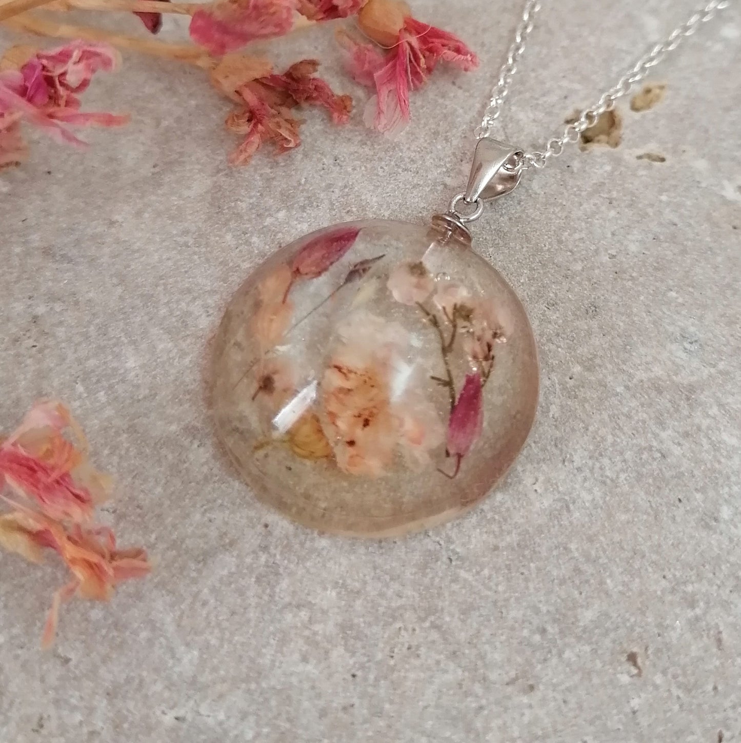 Delicate Real Flower Necklace