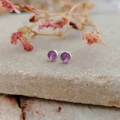 Amethyst Stud Earrings