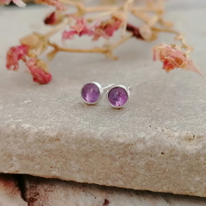 Amethyst Stud Earrings