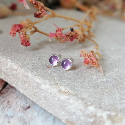 Amethyst Stud Earrings