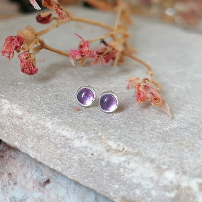 Amethyst Stud Earrings