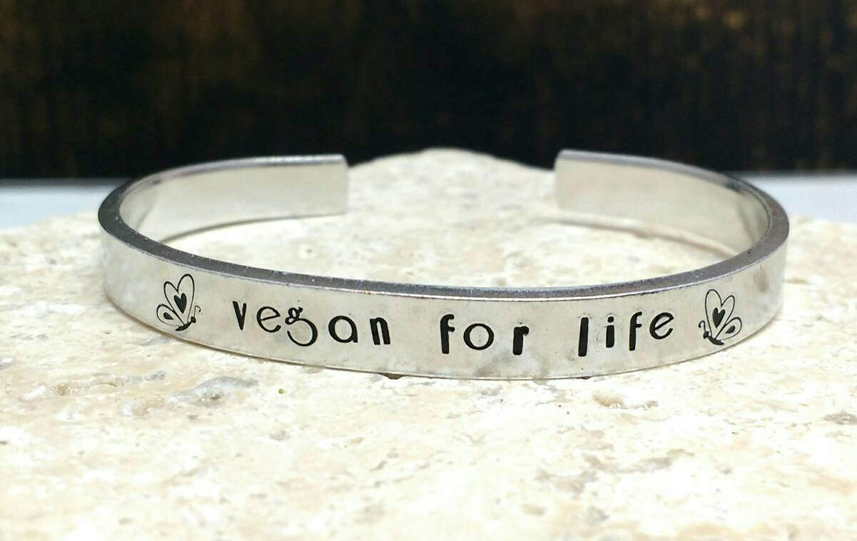 Vegan For Life Butterfly Bracelet