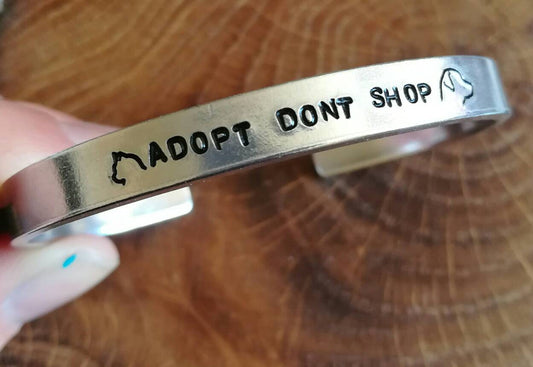 Adopt don't shop vegan bracelet