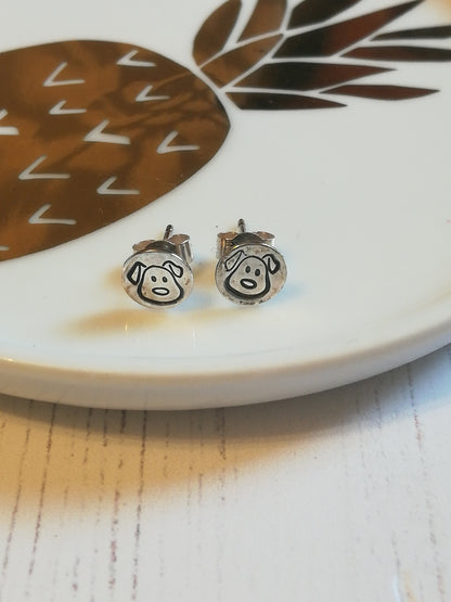 Dog Face Stud Earrings