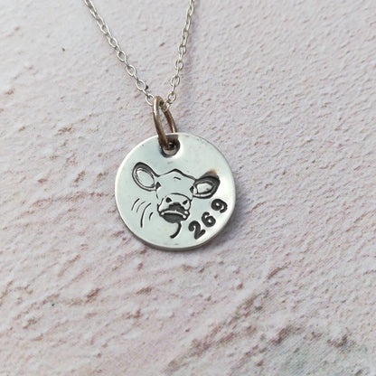 Vegan 269 Cow Necklace