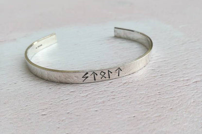 Personalised Viking Rune Cuff Bracelet