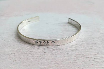 Personalised Viking Rune Cuff Bracelet