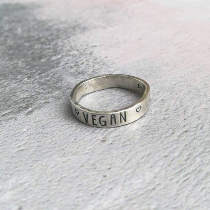 Vegan Sterling Silver Ring
