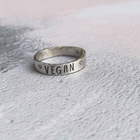 Vegan Sterling Silver Ring