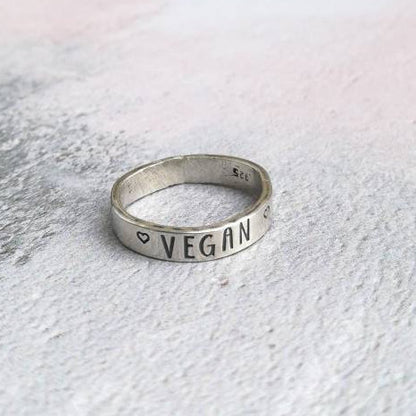 Vegan Sterling Silver Ring