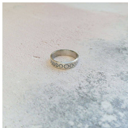 Moon Phases Sterling Silver Ring
