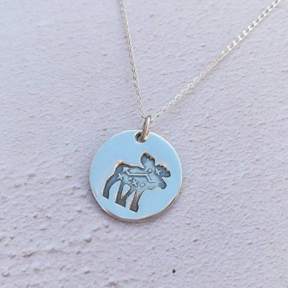 Moose Sterling Silver Necklace