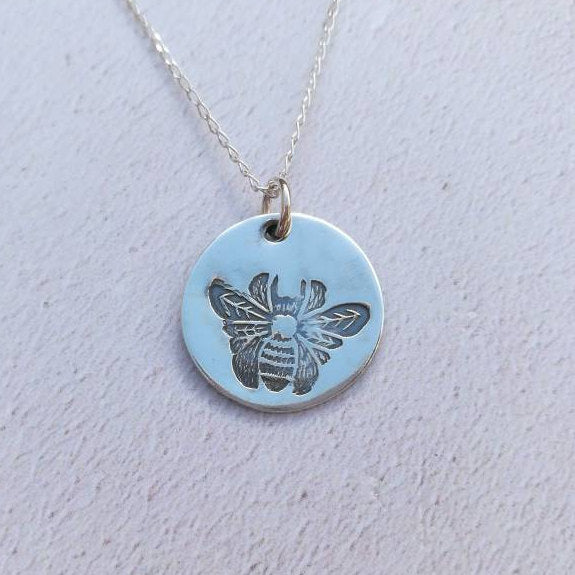 Bee Sterling Silver Necklace