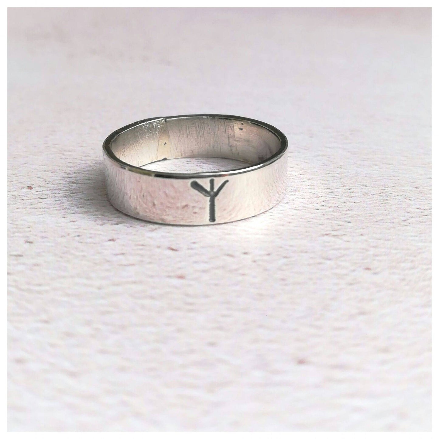 Viking Rune Personalised Initial Ring