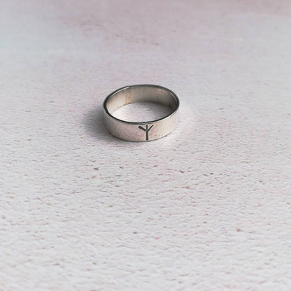 Viking Rune Personalised Initial Ring