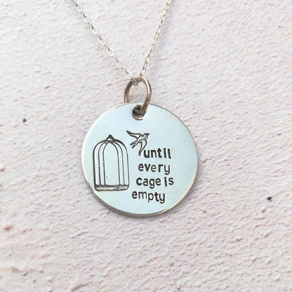 Until every cage is empty Necklace