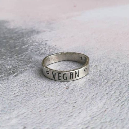 Vegan Sterling Silver Ring