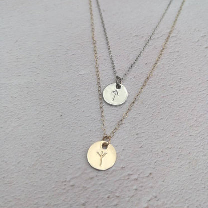 Personalised Viking Rune Initial Necklace
