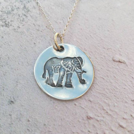 Elephant Sterling Silver Necklace