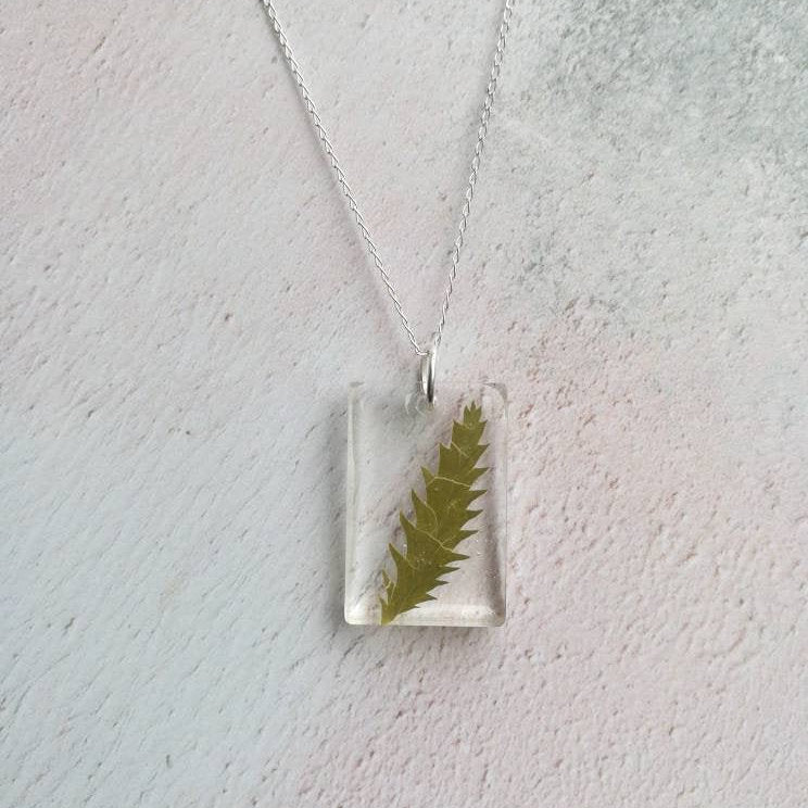 Dried Leaf Necklace