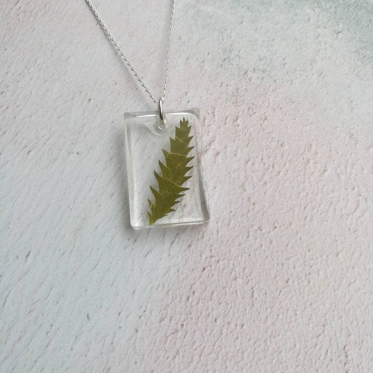 Dried Leaf Necklace