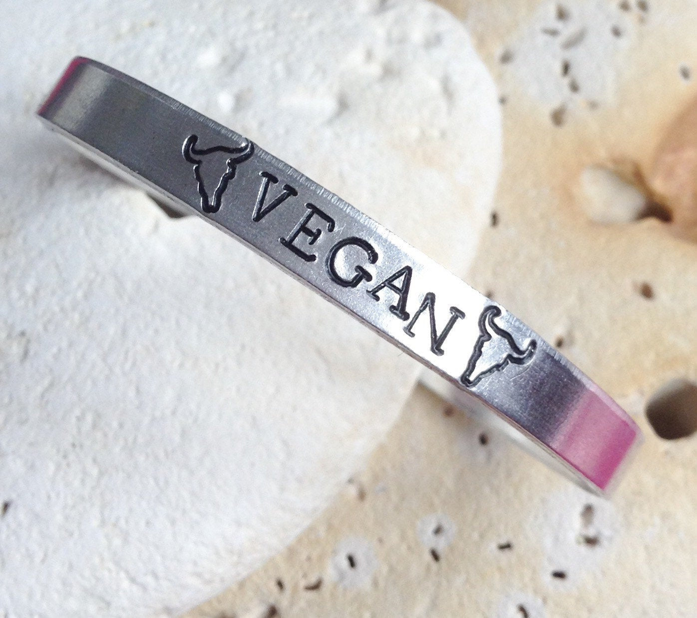 Vegan Bull Motto Bracelet