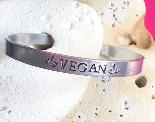 Vegan Bird Motto Bracelet